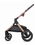 COCCOLLE Carucior pentru copii Melora Moonlit Grey 3 in 1 Transformabil Reversibil Cadru din aluminiu Pliere compacta Maner ajustabil Spatar reglabil si Accesorii incluse