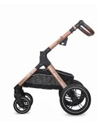 COCCOLLE Carucior pentru copii Melora Moonlit Grey 3 in 1 Transformabil Reversibil Cadru din aluminiu Pliere compacta Maner ajustabil Spatar reglabil si Accesorii incluse