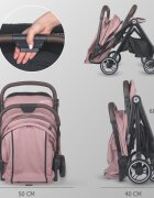 COCCOLLE Carucior sport autofold Melia Blush Rose cadru aluminiu anodizat Copertina XXL cu protectie UV 50+ pozitie verticala dupa pliere certificat pana la 22 kg