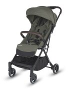 COCCOLLE Carucior sport autofold Melia Sage Shadow cadru aluminiu anodizat copertina XXL cu protectie UV 50+ pozitie verticala dupa pliere certificat pana la 22 kg
