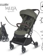 COCCOLLE Carucior sport autofold Melia Sage Shadow cadru aluminiu anodizat copertina XXL cu protectie UV 50+ pozitie verticala dupa pliere certificat pana la 22 kg