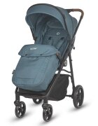 COCCOLLE Carucior sport Finley cu pliere automata pozitie de somn roti detasabile spatar reglabil centura de siguranta in 5 puncte extensibila cu ventilatie husa picioruse sarcina maxima 22 kg Ocean Blue