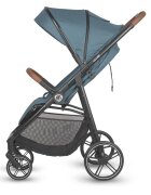 COCCOLLE Carucior sport Finley cu pliere automata pozitie de somn roti detasabile spatar reglabil centura de siguranta in 5 puncte extensibila cu ventilatie husa picioruse sarcina maxima 22 kg Ocean Blue