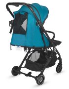 COCCOLLE Carucior sport tip troller Alla Pliere cu o singura mana Cadru aluminiu Copertina cu parasolar si sectiune mesh Spatar reglabil Cos cumparaturi Bara protectie Centuri in 5 puncte Suport pahar Greutate 5.6 kg