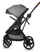 COCCOLLE Carucior transformabil 3in1 Amani Anthracite iSize Cadru aluminiu Roti mari din cauciuc plin Suspensie Husa de picioruse Husa Ploaie Plasa insecte Copertina XXL Fante de ventilatie Piesa reversibila