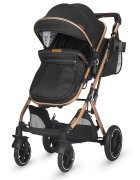COCCOLLE Carucior ultracompact 3in1 Ravello cu scoica iSize si landou transformabil Piesa reversibila Cadru aluminiu anodizat Copertina cu protectie UV Roti aliaj PU fara pana Geanta Husa ploaie Plasa insecte Suport b