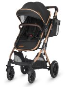 COCCOLLE Carucior ultracompact 3in1 Ravello cu scoica iSize si landou transformabil Piesa reversibila Cadru aluminiu anodizat Copertina cu protectie UV Roti aliaj PU fara pana Geanta Husa ploaie Plasa insecte Suport b