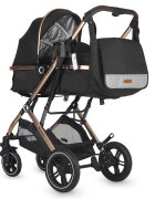COCCOLLE Carucior ultracompact 3in1 Ravello cu scoica iSize si landou transformabil Piesa reversibila Cadru aluminiu anodizat Copertina cu protectie UV Roti aliaj PU fara pana Geanta Husa ploaie Plasa insecte Suport b