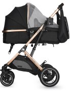 COCCOLLE Carucior ultracompact 3in1 Ravello cu scoica iSize si landou transformabil Piesa reversibila Cadru aluminiu anodizat Copertina cu protectie UV Roti aliaj PU fara pana Geanta Husa ploaie Plasa insecte Suport b