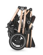 COCCOLLE Carucior ultracompact 3in1 Ravello cu scoica iSize si landou transformabil Piesa reversibila Cadru aluminiu anodizat Copertina cu protectie UV Roti aliaj PU fara pana Geanta Husa ploaie Plasa insecte Suport b