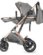 COCCOLLE Carucior ultracompact 3in1 Ravello cu scoica iSize si landou transformabil Piesa reversibila Cadru aluminiu anodizat Copertina cu protectie UV Roti aliaj PU fara pana Geanta Husa ploaie Plasa insecte Suport b