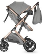 COCCOLLE Carucior ultracompact 3in1 Ravello cu scoica iSize si landou transformabil Piesa reversibila Cadru aluminiu anodizat Copertina cu protectie UV Roti aliaj PU fara pana Geanta Husa ploaie Plasa insecte Suport b