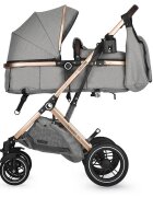 COCCOLLE Carucior ultracompact 3in1 Ravello cu scoica iSize si landou transformabil Piesa reversibila Cadru aluminiu anodizat Copertina cu protectie UV Roti aliaj PU fara pana Geanta Husa ploaie Plasa insecte Suport b