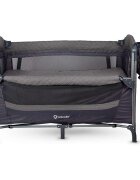 COCCOLLE Patut pliabil multifunctional Insieme Co Sleeper cu laterala culisanta si 2 niveluri de inaltime Sistem atasare la somiera patului de adult Masa infasat Roti cu frana Usita cu fermoar Geanta transport 120x60 cm