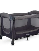 COCCOLLE Patut pliabil multifunctional Insieme Co Sleeper cu laterala culisanta si 2 niveluri de inaltime Sistem atasare la somiera patului de adult Masa infasat Roti cu frana Usita cu fermoar Geanta transport 120x60 cm