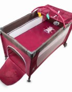 COCCOLLE Patut Siesta Roz pliabil cu bara cu jucarii masuta de infasat saltea usita de acces cu fermoar