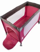 COCCOLLE Patut Siesta Roz pliabil cu bara cu jucarii masuta de infasat saltea usita de acces cu fermoar