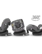 COCCOLLE Scaun auto cu Isofix Nyota Diamond Black 40-150 cm i-Size 4 pozitii inclinare Rotire 360 cu o singura mana Tetiera reglabila Husa detasabila Sistem antibasculare Top Tether Pozitie somn 0-12 ani