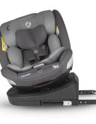 COCCOLLE Scaun auto cu Isofix Nyota Diamond Black 40-150 cm i-Size 4 pozitii inclinare Rotire 360 cu o singura mana Tetiera reglabila Husa detasabila Sistem antibasculare Top Tether Pozitie somn 0-12 ani