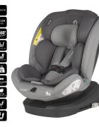 COCCOLLE Scaun auto cu Isofix Nyota Moonlit Grey 40-150 cm i-Size 4 pozitii inclinare Rotire 360 cu o singura mana Tetiera reglabila Husa detasabila Sistem antibasculare Top Tether Pozitie somn 0-12 ani