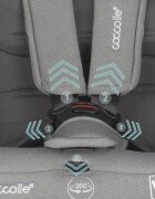 COCCOLLE Scaun auto cu Isofix Nyota Moonlit Grey 40-150 cm i-Size 4 pozitii inclinare Rotire 360 cu o singura mana Tetiera reglabila Husa detasabila Sistem antibasculare Top Tether Pozitie somn 0-12 ani