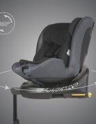 COCCOLLE Scaun auto iSize 40-150 cm Ario Anthracite cu sistem isofix picior de fixare rotatie 360