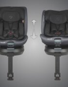 COCCOLLE Scaun auto iSize 40-150 cm Ario Anthracite cu sistem isofix picior de fixare rotatie 360