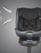 COCCOLLE Scaun auto iSize 40-150 cm Ario Anthracite cu sistem isofix picior de fixare rotatie 360