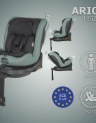 COCCOLLE Scaun auto iSize 40-150 cm Ario Forest Sage cu sistem isofix picior de fixare rotatie 360