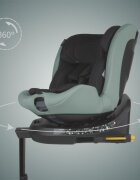 COCCOLLE Scaun auto iSize 40-150 cm Ario Forest Sage cu sistem isofix picior de fixare rotatie 360