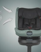 COCCOLLE Scaun auto iSize 40-150 cm Ario Forest Sage cu sistem isofix picior de fixare rotatie 360