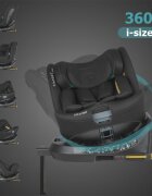 COCCOLLE Scaun auto iSize 40-150 cm Ario Midnight Black cu sistem isofix picior de fixare rotatie 360