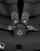 COCCOLLE Scaun auto iSize 40-150 cm Nobi Diamond Black cu Isofix pozitie somn Tetiera reglabila Rotativ Insert nou nascut