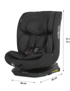 COCCOLLE Scaun auto iSize 40-150 cm Nobi Diamond Black cu Isofix pozitie somn Tetiera reglabila Rotativ Insert nou nascut