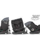 COCCOLLE Scaun auto rotativ cu Isofix Atira iSize R129 pentru copii de 40-150 cm sau 0-36 kg Top Tether Centuri in 5 puncte Pozitie de somn Tetiera reglabila Carcasa ranforsata metalic Cu spuma de memorie in 3 straturi