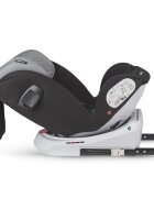 COCCOLLE Scaun auto rotativ cu isofix Lyra Greystone I-size 40-150 cm 0-12 ani omologat R129 Top Tether Pozitie somn Protectie impact lateral