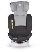 COCCOLLE Scaun auto rotativ cu isofix Lyra Greystone I-size 40-150 cm 0-12 ani omologat R129 Top Tether Pozitie somn Protectie impact lateral