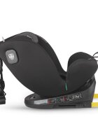 COCCOLLE Scaun auto rotativ cu Isofix Nova iSize 40-150 cm 0-12 ani omologat R129 Top Tether Insert nou nascut Tetiera reglabila Protectie impact lateral Pozitie de somn Diamond Black