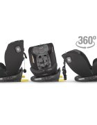 COCCOLLE Scaun auto rotativ cu Isofix Nova iSize 40-150 cm 0-12 ani omologat R129 Top Tether Insert nou nascut Tetiera reglabila Protectie impact lateral Pozitie de somn Diamond Black