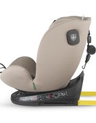 COCCOLLE Scaun auto rotativ cu Isofix Nova iSize 40-150 cm 0-12 ani omologat R129 Top Tether Insert nou nascut Tetiera reglabila Protectie impact lateral Pozitie de somn Sand Beige