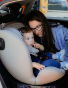 COCCOLLE Scaun auto rotativ cu Isofix Nova iSize 40-150 cm 0-12 ani omologat R129 Top Tether Insert nou nascut Tetiera reglabila Protectie impact lateral Pozitie de somn Sand Beige