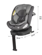 COCCOLLE Scaun auto rotativ cu Isofix Sidra iSize Premium Line Diamond black 40-150 cm0-12 ani4 pozitii de inclinareTetiera reglabilaPozitie somnHusa detasabilaSistem antibascularePicior de fixareOmologat R129