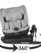 COCCOLLE Scaun auto rotativ iSize Velsa Neutral Grey cu isofix top-tether protectie la impact lateral reglabil