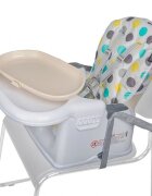 COCCOLLE Scaun de luat masa 2in1 pentru copii Ziti multifunctional Cu functie de inaltator Centuri in 5 puncte Spatar reglabil in 2 pozitii Tavita reglabila in 3 pozitii Dispozitiv anti-alunecare sub tavita pana la 15 k