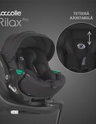 COCCOLLE Scoica auto iSize Rilax Black cu baza isofix rotativa 360 tetiera reglabila