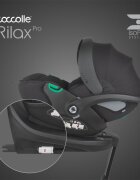 COCCOLLE Scoica auto iSize Rilax Black cu baza isofix rotativa 360 tetiera reglabila