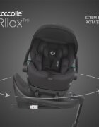 COCCOLLE Scoica auto iSize Rilax Black cu baza isofix rotativa 360 tetiera reglabila