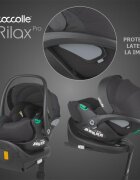 COCCOLLE Scoica auto iSize Rilax Black cu baza isofix rotativa 360 tetiera reglabila