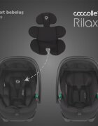 COCCOLLE Scoica auto iSize Rilax Black cu baza isofix rotativa 360 tetiera reglabila