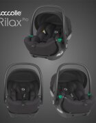 COCCOLLE Scoica auto iSize Rilax Black cu baza isofix rotativa 360 tetiera reglabila